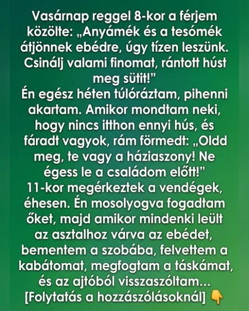 A ferjem meghivta a csaladjat