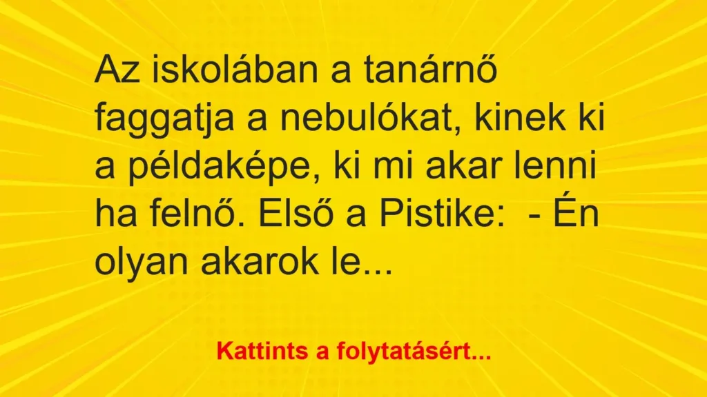 vicc az iskolaban a tanarno faggatja a nebulokat